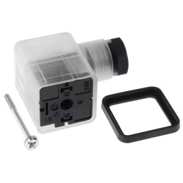 1 pcs - Hirschmann GDML 2P+E DIN 43650 A, Female Solenoid Valve Connector, with Indicator Light, 250 V ac/dc Voltage