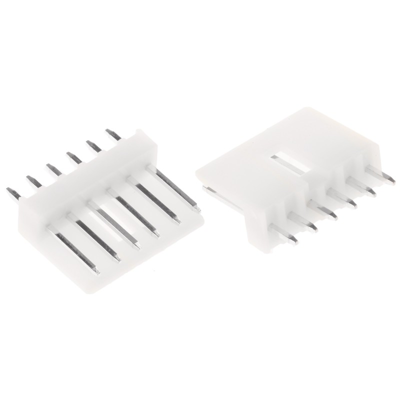 20 pcs - 171825-6 TE Connectivity EI Series Straight Through Hole PCB Header, 6 Contact(s), 2.5mm Pitch, 1 Row(s), Shrouded