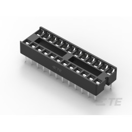 50 pcs - 1-2199298-8 TE Connectivity 2.54mm Pitch Straight 24 Way, Through Hole Ladder IC Dip Socket, 1A