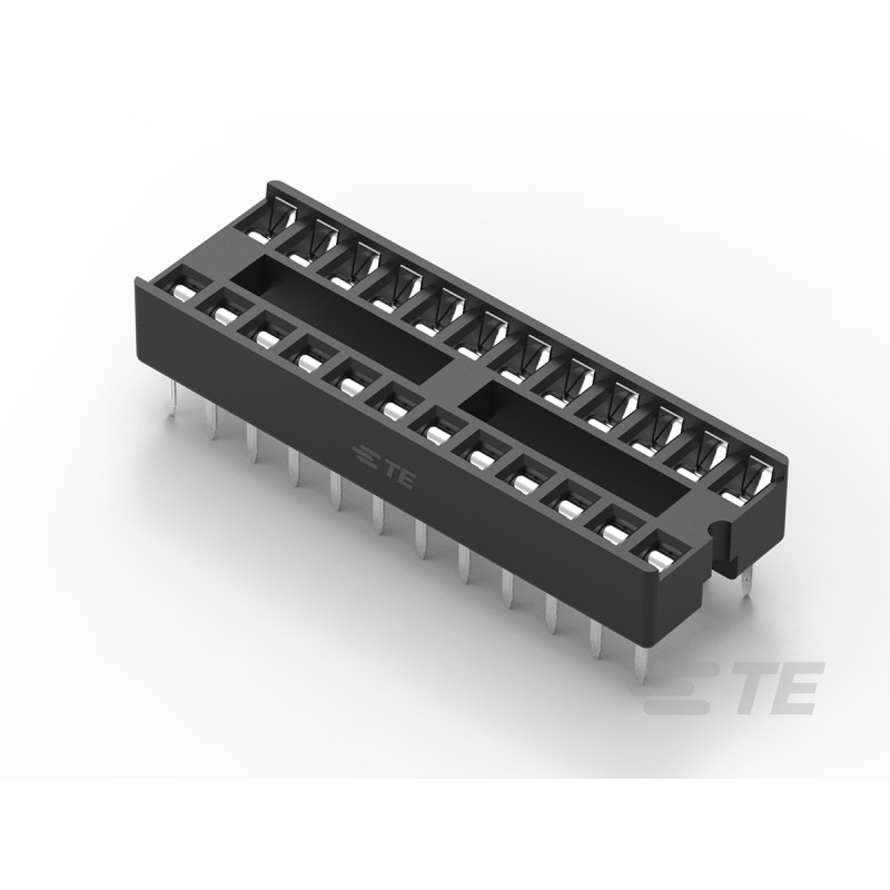 50 pcs - 1-2199298-8 TE Connectivity 2.54mm Pitch Straight 24 Way, Through Hole Ladder IC Dip Socket, 1A