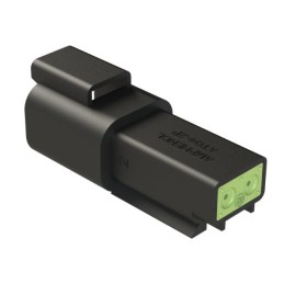 20 pcs - AT04-2P-RD01BLK Amphenol Industrial, AT Cable connector Plug 2 Way, Crimp Termination