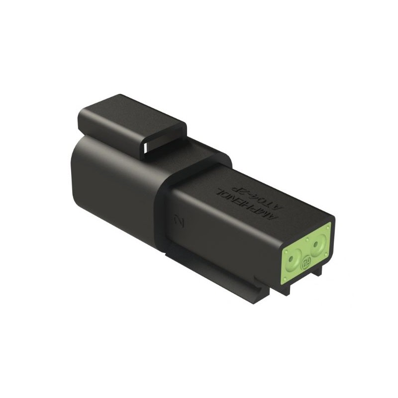 20 pcs - AT04-2P-RD01BLK Amphenol Industrial, AT Cable connector Plug 2 Way, Crimp Termination