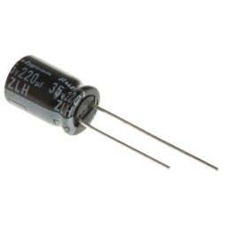 50 pcs - 35ZLH220MEFC8X11.5 Rubycon 220μF Aluminium Electrolytic Capacitor 35V dc, Radial, Through Hole - 35ZLH220MEFC8X11.5