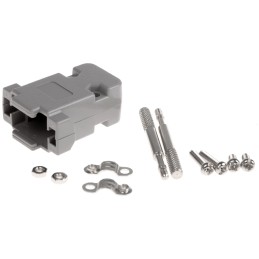 20 pcs - MHCCOV-09SCL-LG MH Connectors MHCCOV Series ABS D Sub Backshell, 9 Way, Strain Relief