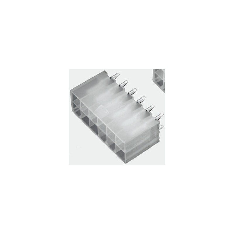 50 pcs - 1586037-2 TE Connectivity VAL-U-LOK Series Straight Through Hole PCB Header, 2 Contact(s), 4.2mm Pitch, 1 Row(s), Shrou