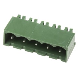 20 pcs - RS PRO 5.08mm Pitch 5 Way Pluggable Terminal Block, Header, Through Hole, Solder Termination