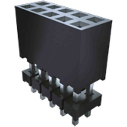 1 pcs - Samtec ESQT Series Straight Through Hole Mount PCB Socket, 10-Contact, 2-Row, 2mm Pitch, Solder Termination