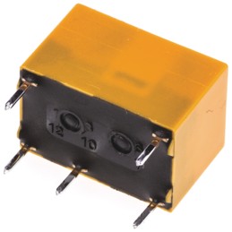 1 pcs - Panasonic PCB Mount Signal Relay, 12V dc Coil, 3A Switching Current, SPST
