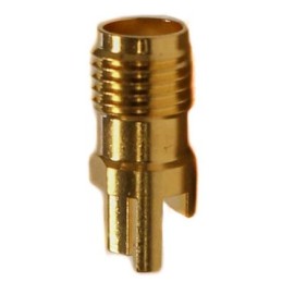 1 pcs - Mueller Electric, jack Edge Mount SMA Connector, 50Ω, Solder Termination, Straight Body