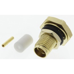 1 pcs - RS PRO, jack Panel Mount SMA Connector, Crimp Termination, Straight Body