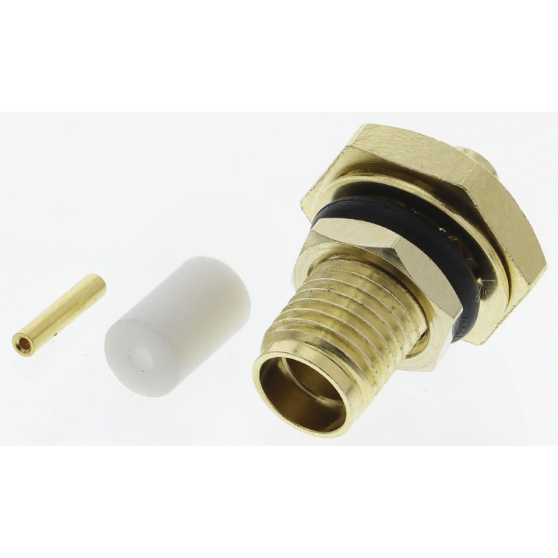 1 pcs - RS PRO, jack Panel Mount SMA Connector, Crimp Termination, Straight Body