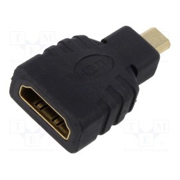 10 pcs : SAVKABELCL-17 - Adapter, HDMI 1.4, HDMI socket,micro HDMI plug, black