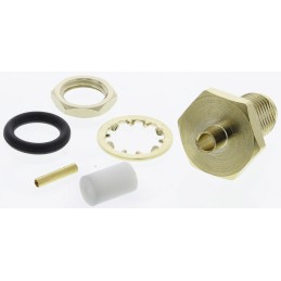 1 pcs - RS PRO, jack Panel Mount SMA Connector, Crimp Termination, Straight Body