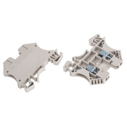 50 pcs - RS PRO DIN Rail Terminal Block, 4mm², Single-Level, Screw Termination