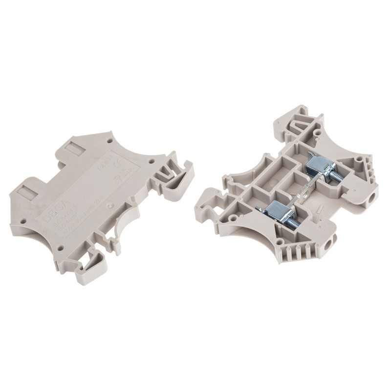 50 pcs - RS PRO DIN Rail Terminal Block, 4mm², Single-Level, Screw Termination