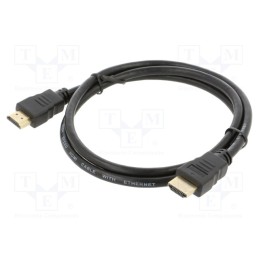 10 pcs : SAVKABELCL-37 - Cable, HDMI 1.4, HDMI plug,both sides, Len: 1m, black, 30AWG