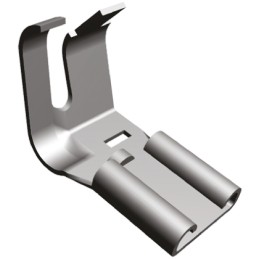 200 pcs - 60851-1 TE Connectivity FASTON .250 Uninsulated Female Spade Connector, Flag Terminal, 6.35 x 0.81mm Tab Size, 3mm² to