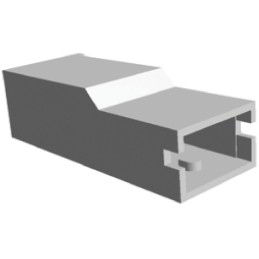 200 pcs - 171809-1 TE Connectivity, Positive Lock .250 Mk I 1 Way Nylon Crimp Terminal Housing, 6.35mm Tab Size, Natural