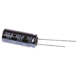 20 pcs - EEUFR1V821L Panasonic 820μF Aluminium Electrolytic Capacitor 35V dc, Radial, Through Hole - EEUFR1V821L