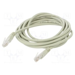 10 pcs : SAVKABELCLA-01 - Patch cord, U/UTP, 5e, grey, 3m, RJ45 plug,both sides, 26AWG
