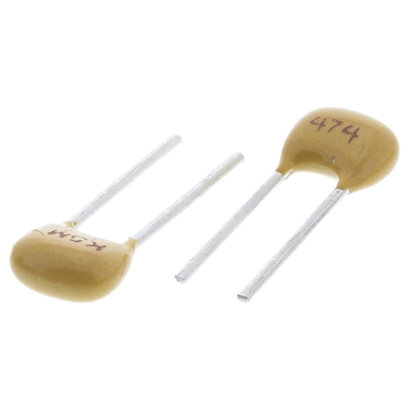 50 pcs - C320C474M5U5TA KEMET 470nF Multilayer Ceramic Capacitor MLCC, 50V dc V, ±20% , Through Hole