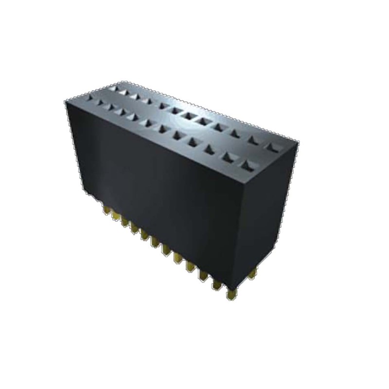 1 pcs - Samtec SMS Series Straight Through Hole Mount PCB Socket, 20-Contact, 1-Row, 1.27mm Pitch