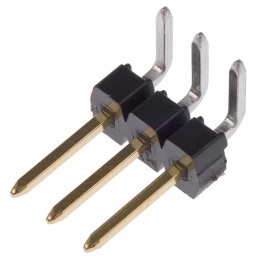 20 pcs - 90121-0763 Molex C-Grid III Series Right Angle Through Hole Pin Header, 3 Contact(s), 2.54mm Pitch, 1 Row(s), Unshroude