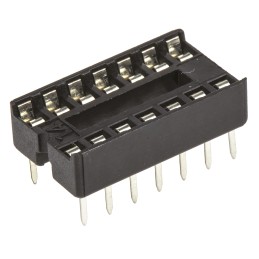 100 pcs - ASSMANN WSW 2.54mm Pitch Vertical 14 Way, Through Hole Stamped Pin Open Frame IC Dip Socket, 1A