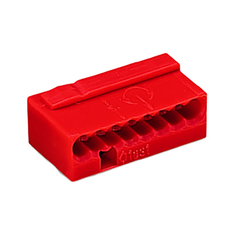 50 pcs - 243-808 Wago 243 MICRO PUSH WIRE Series Junction Box Connector, 8-Way, 6A, 22 - 20 AWG Wire, Push In Termination