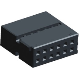 50 pcs - 1534100-1 TE Connectivity, Micro Quadlok System Automotive Connector Socket 12 Way, Crimp Termination