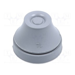 20 pcs : IMT36182 - Grommet, with bulkhead, Ømount.hole: 24mm, EPDM, grey, Size: M25