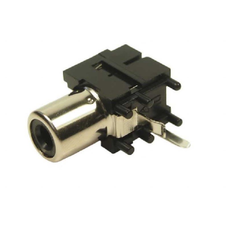 1 pcs - RS PRO Black PCB Mount RCA Socket