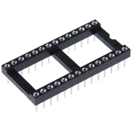 28 pcs - W30528TTRC Winslow 2.54mm Pitch Vertical 28 Way, Through Hole Turned Pin Open Frame IC Dip Socket, 5A