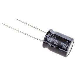 20 pcs - 16YXF470M10X12.5 Rubycon 470μF Aluminium Electrolytic Capacitor 16V dc, Radial, Through Hole - 16YXF470M10X12.5