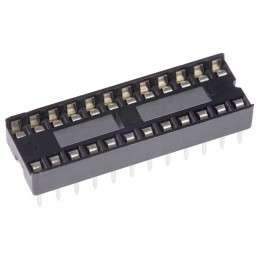 50 pcs - A 24-LC/7-T ASSMANN WSW 2.54mm Pitch Vertical 24 Way, Through Hole Stamped Pin Open Frame IC Dip Socket, 1A