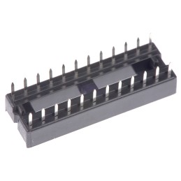 50 pcs - A 24-LC/7-T ASSMANN WSW 2.54mm Pitch Vertical 24 Way, Through Hole Stamped Pin Open Frame IC Dip Socket, 1A