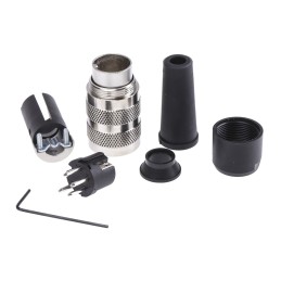 1 pcs - Binder Circular Connector, 4 Contacts, Cable Mount, M16 Connector, Plug, Male, IP40, 581 Series