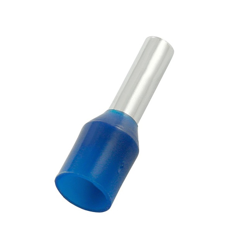 150 pcs - RS PRO Insulated Crimp Bootlace Ferrule, 18mm Pin Length, 6.2mm Pin Diameter, 16mm² Wire Size, Blue