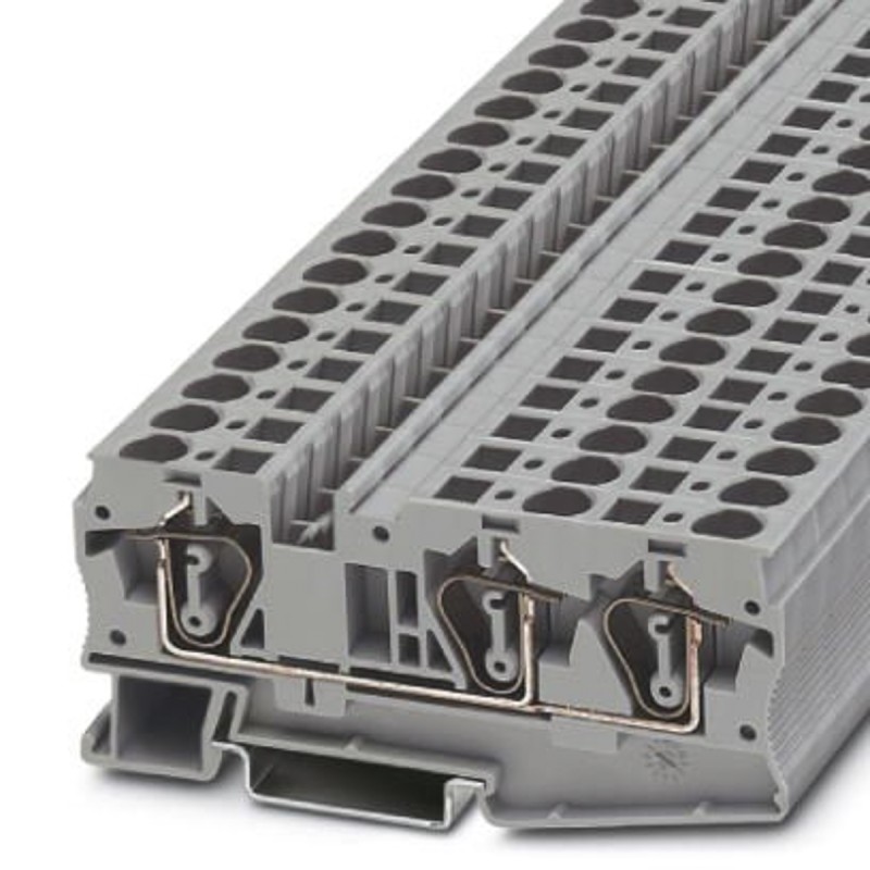 10 pcs - 3036466 Phoenix Contact ST 6-TWIN Series Grey Feed Through Terminal Block