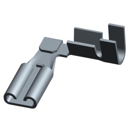 200 pcs - 61070-1 TE Connectivity FASTON .110 Uninsulated Female Spade Connector, Flag Terminal, 3.81 x 0.3mm Tab Size, 0.3mm² t