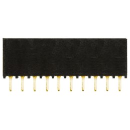 10 pcs - SSQ-110-01-G-S Samtec SSQ Series Straight Through Hole Mount PCB Socket, 10-Contact, 1-Row, 2.54mm Pitch, Solder Termin