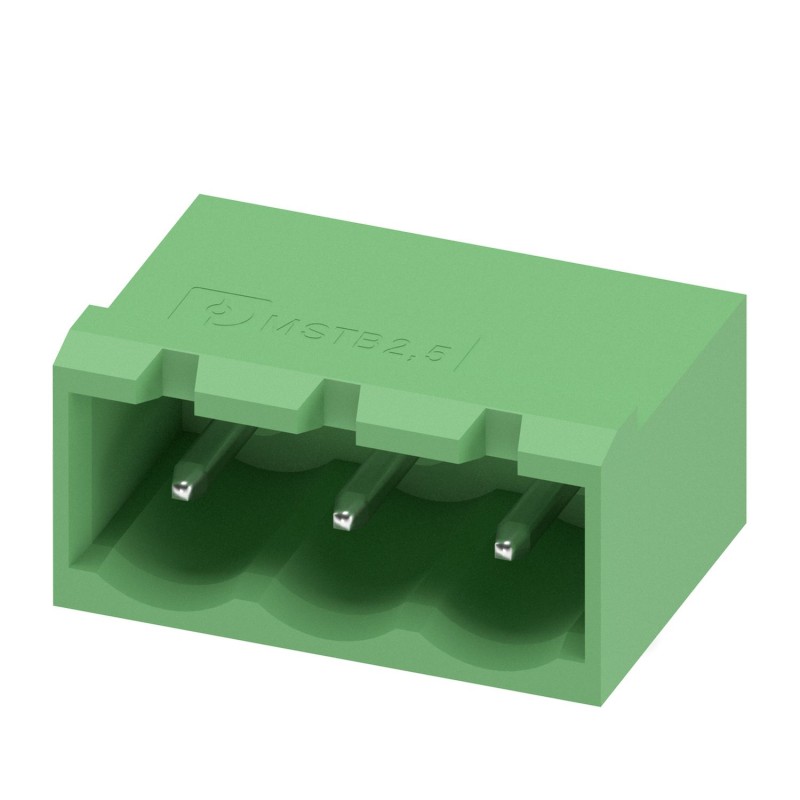 20 pcs - 1757255 Phoenix Contact 5.08mm Pitch 3 Way Right Angle Pluggable Terminal Block, Header, Wave Soldering, Solder Termina