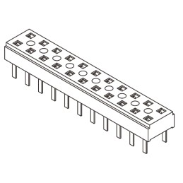 10 pcs - CLT-115-01-L-D Samtec CLT Series Straight Through Hole Mount PCB Socket, 30-Contact, 2-Row, 2mm Pitch, Solder Terminati