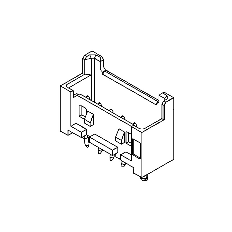 50 pcs - 53375-1010 Molex Mini-Lock Series Straight Through Hole PCB Header, 10 Contact(s), 2.5mm Pitch, 1 Row(s), Shrouded