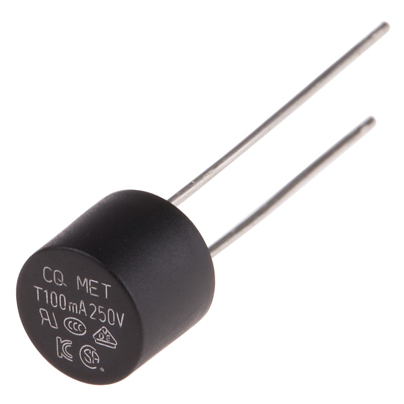 50 pcs - RS PROPC Board Non Resettable Fuse, Radial 100mA, 250V