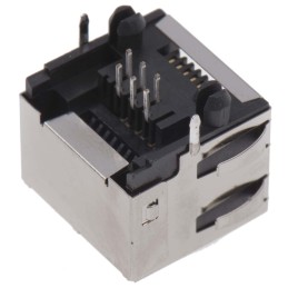 10 pcs - 43860-0005 Molex 43860 Series Female RJ11 Connector, Through Hole