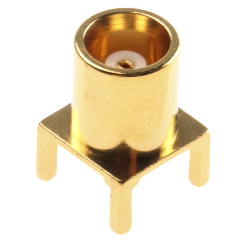 10 pcs - 829558-4 TE Connectivity, jack Through Hole MCX Connector, 50Ω, Solder Termination, Straight Body