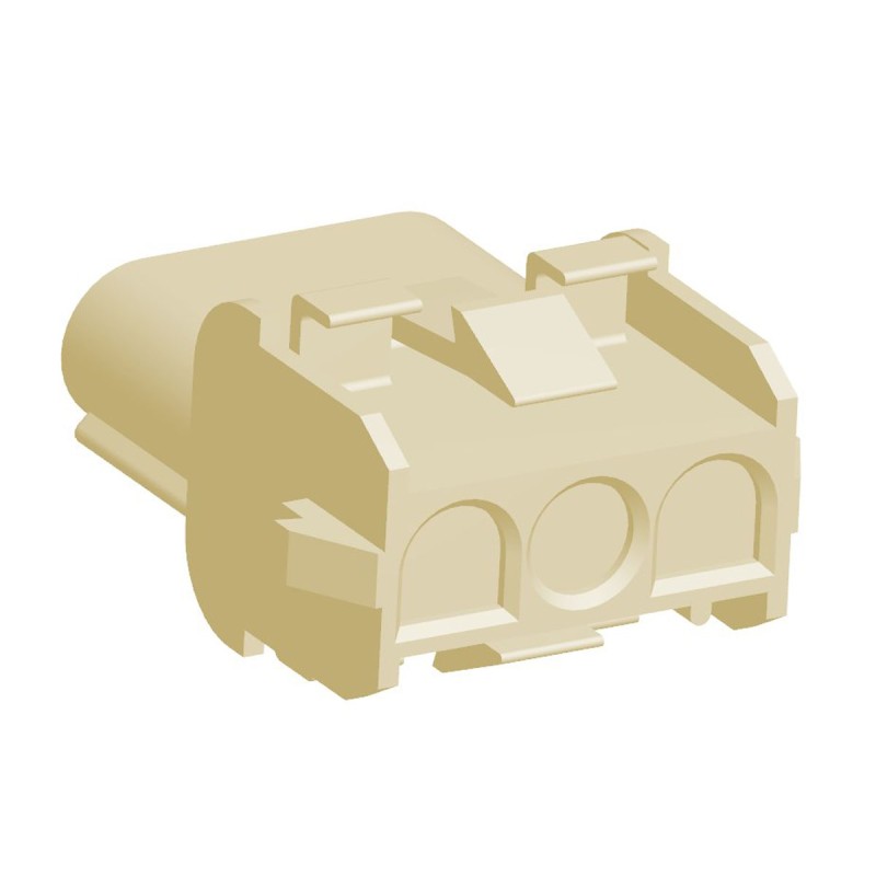 5 pcs - TE Connectivity, Universal MATE-N-LOK Female Connector Housing, 6.35mm Pitch, 3 Way, 1 Row