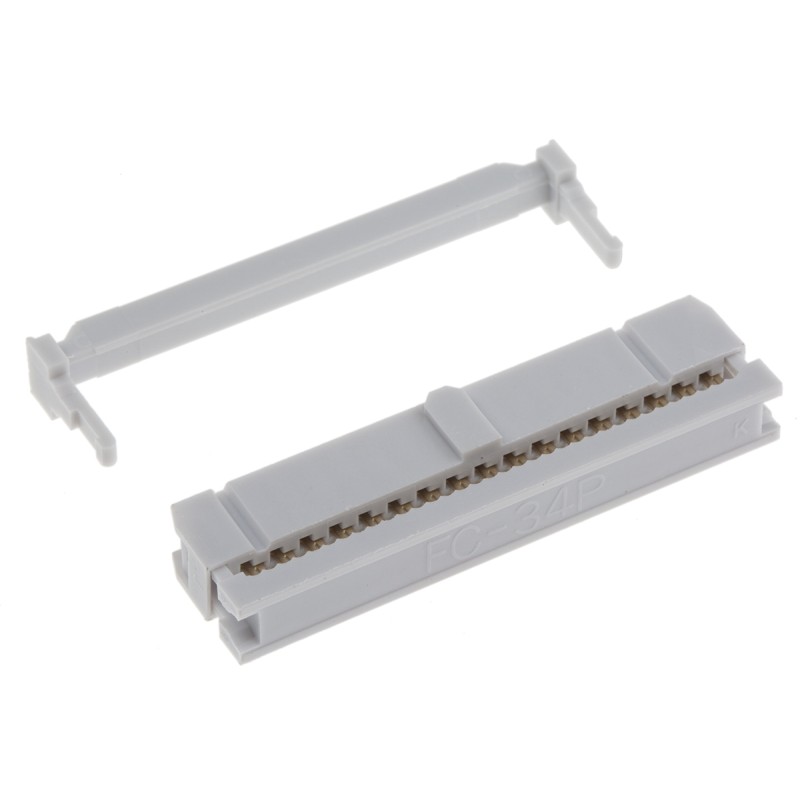 10 pcs - RS PRO 34-Way IDC Connector Socket for Cable Mount, 2-Row