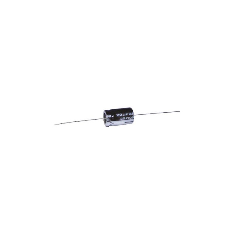 50 pcs - RS PRO 2.2μF Aluminium Electrolytic Capacitor 100V dc, Axial, Through Hole